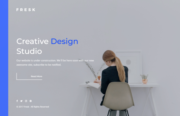 Fresk - Creative Bootstrap Coming Soon Template by erilisdesign.com