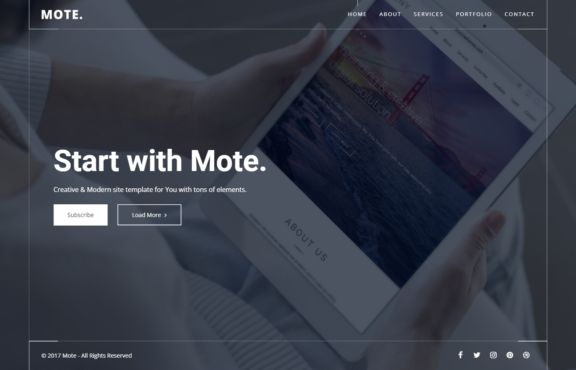 Mote - Versatile Bootstrap Coming Soon Template by erilisdesign.com