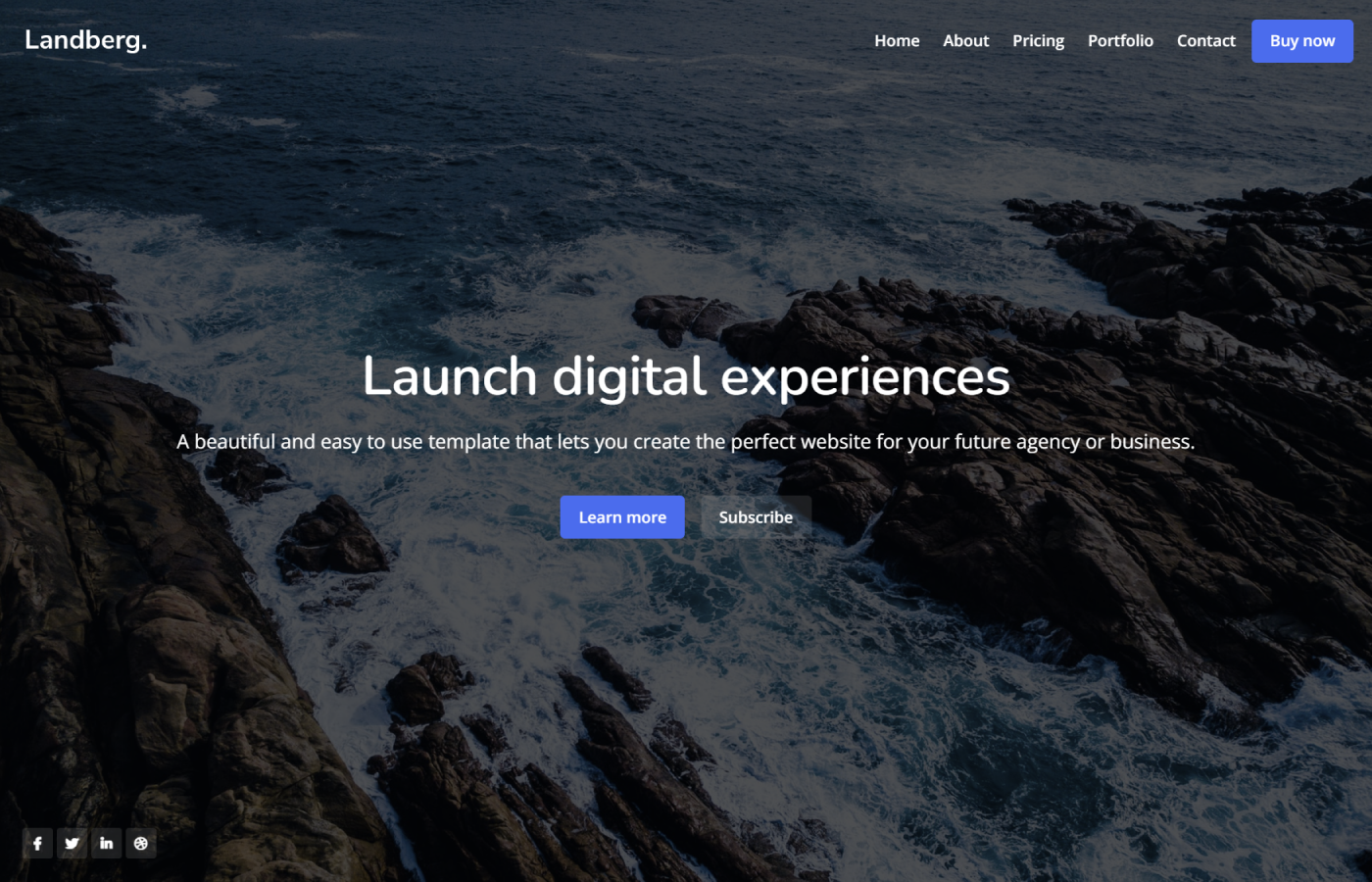 Landberg - Bootstrap Coming Soon Template by erilisdesign.com